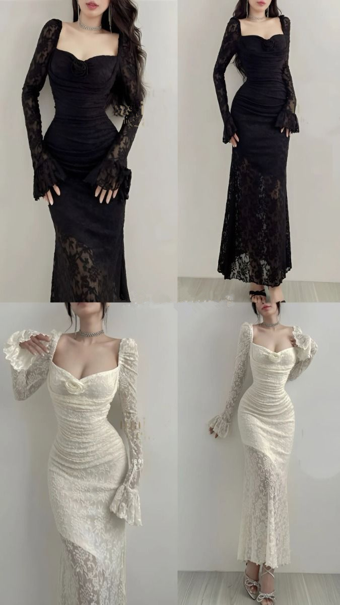 Charming Lace Mermaid Evening Dress Sexy Prom Dress cc2006