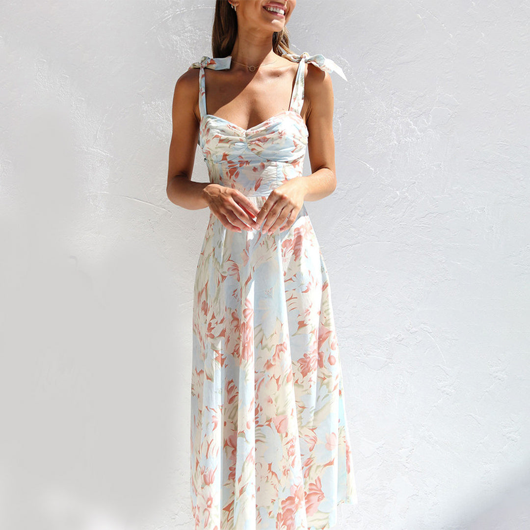 Orva Fashionable Bloom Midi Dress for Women Modern Chic Style