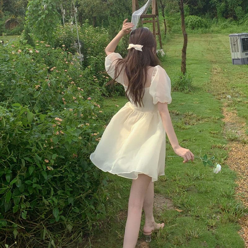 Yellow Elegant Princess Dress