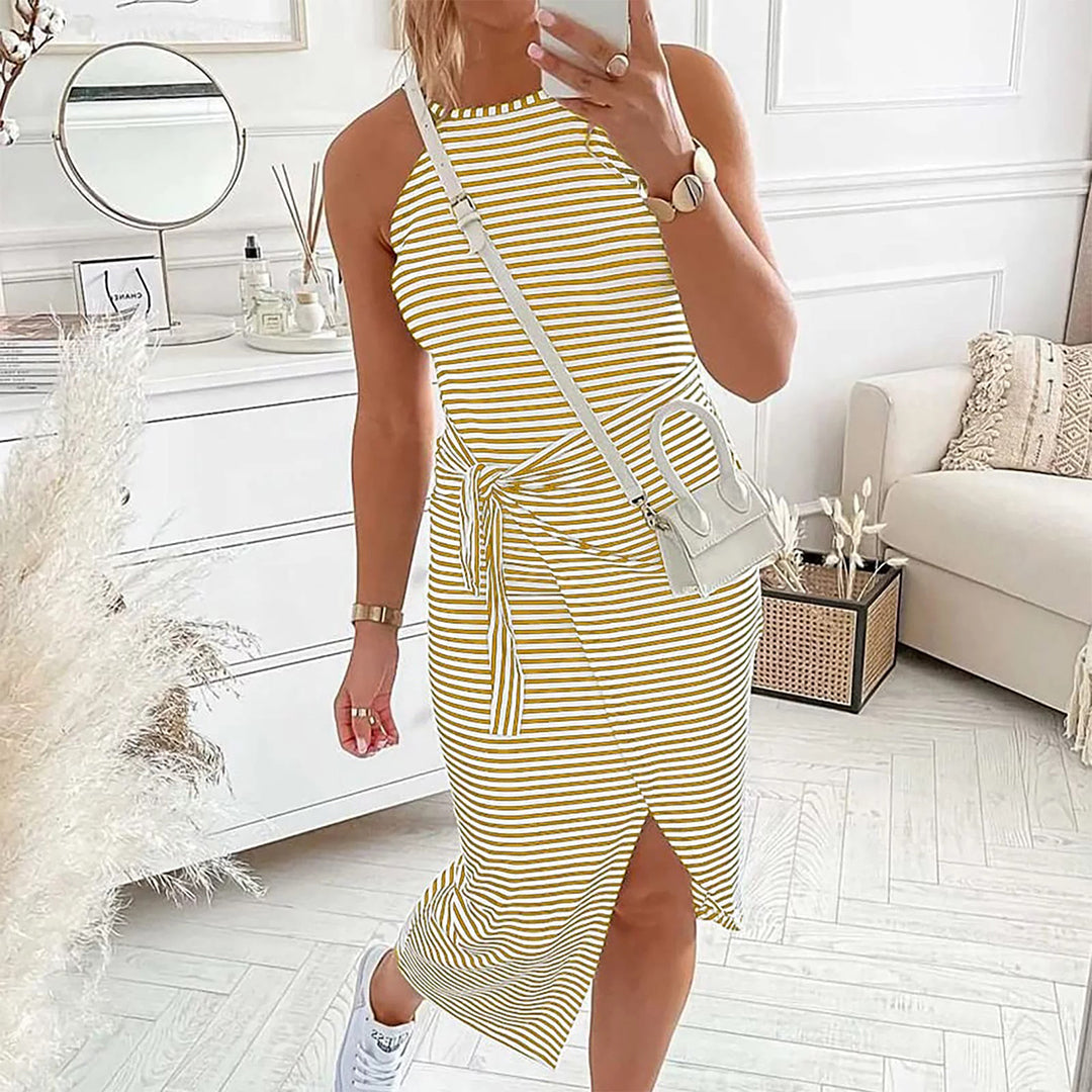 Ozlem Modern Midi Dress for Women Effortless Chic Look