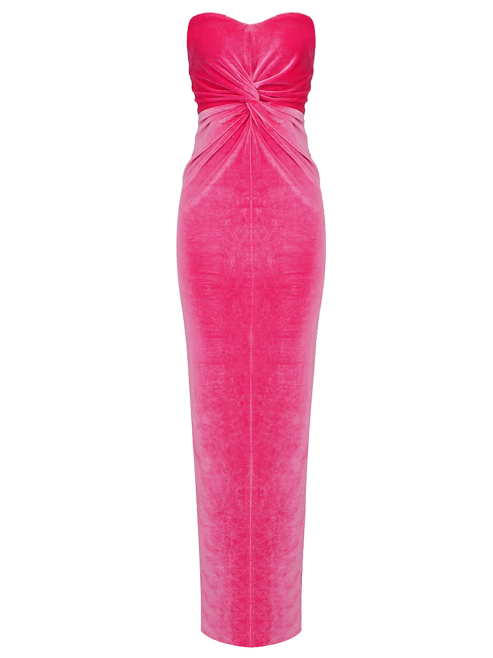 PITCHA Strapless Velvet Maxi Dress
