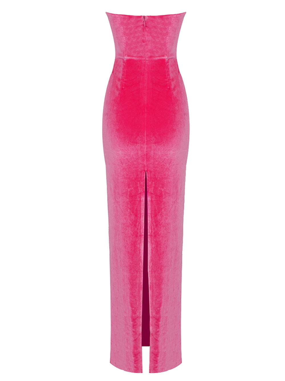 PITCHA Strapless Velvet Maxi Dress 2