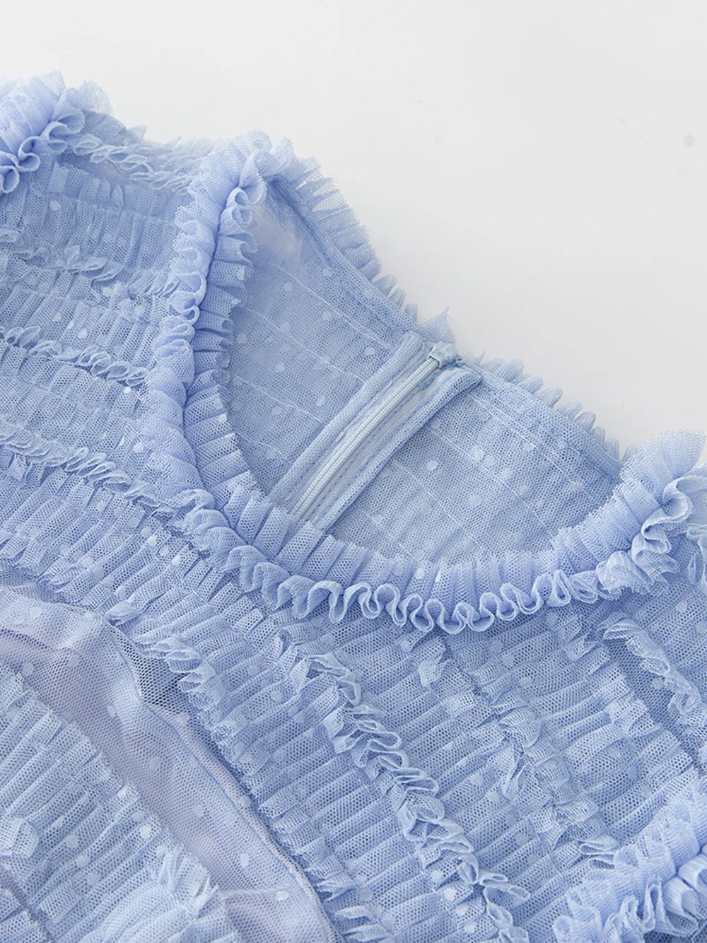 LANTE Ruffle Dress in Arctic Blue