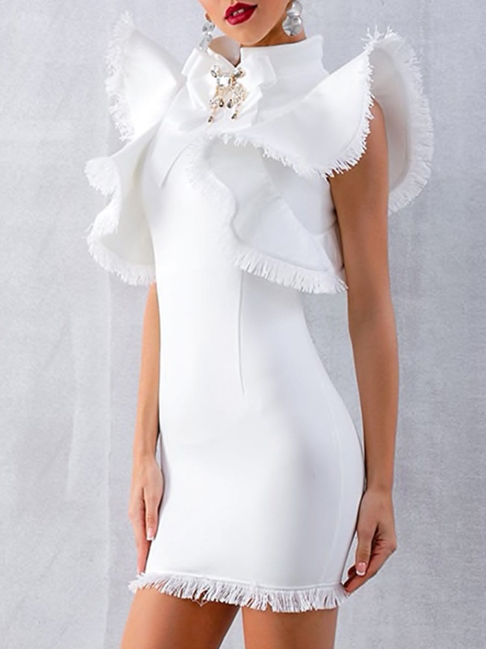 WHITEHAVEN Bodycon Mini Dress in White