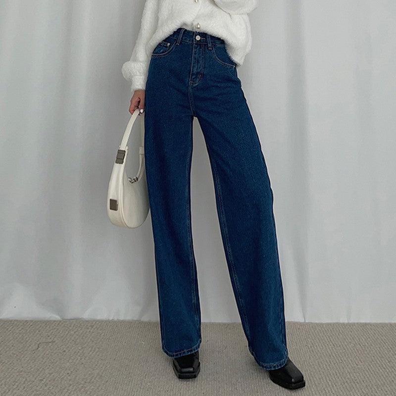 High-Waist Wide-Leg Denim Jeans