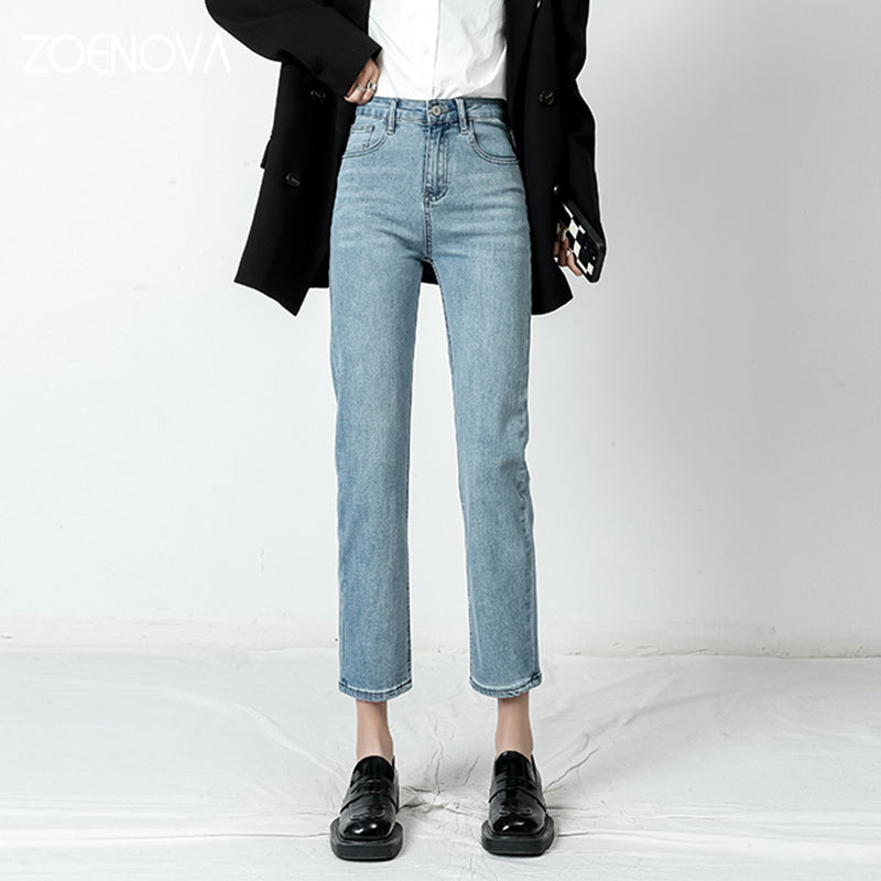 Vintage Washed Wide-Leg Denim Jeans