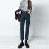 Vintage Washed Wide-Leg Denim Jeans