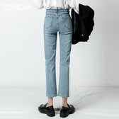 Vintage Washed Wide-Leg Denim Jeans