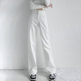 Hight Waist Blue White Wide Leg Comfy Jeans
