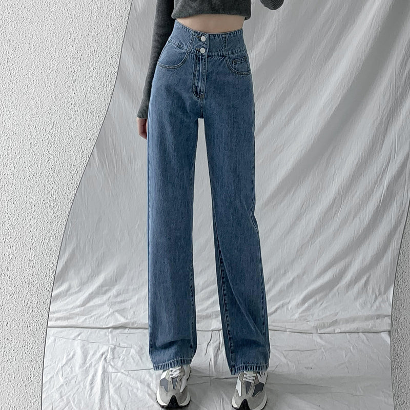 Casual Fashion Straight Leg Jeans
