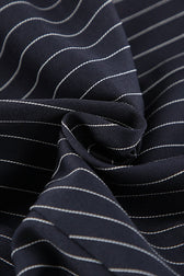 Striped Halter Two Piece Blazer Skirt Set
