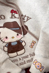 Whimsical Cartoon Print Pullover Hoodie