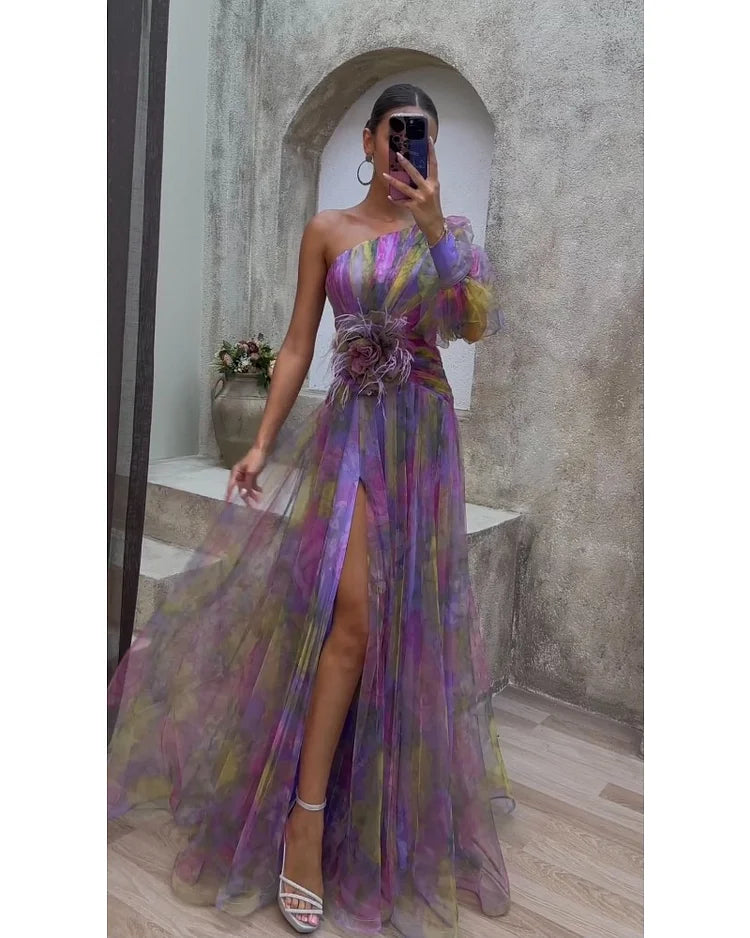 Leila Statement Dress with Long Sleeves Chic Silhouette Collection