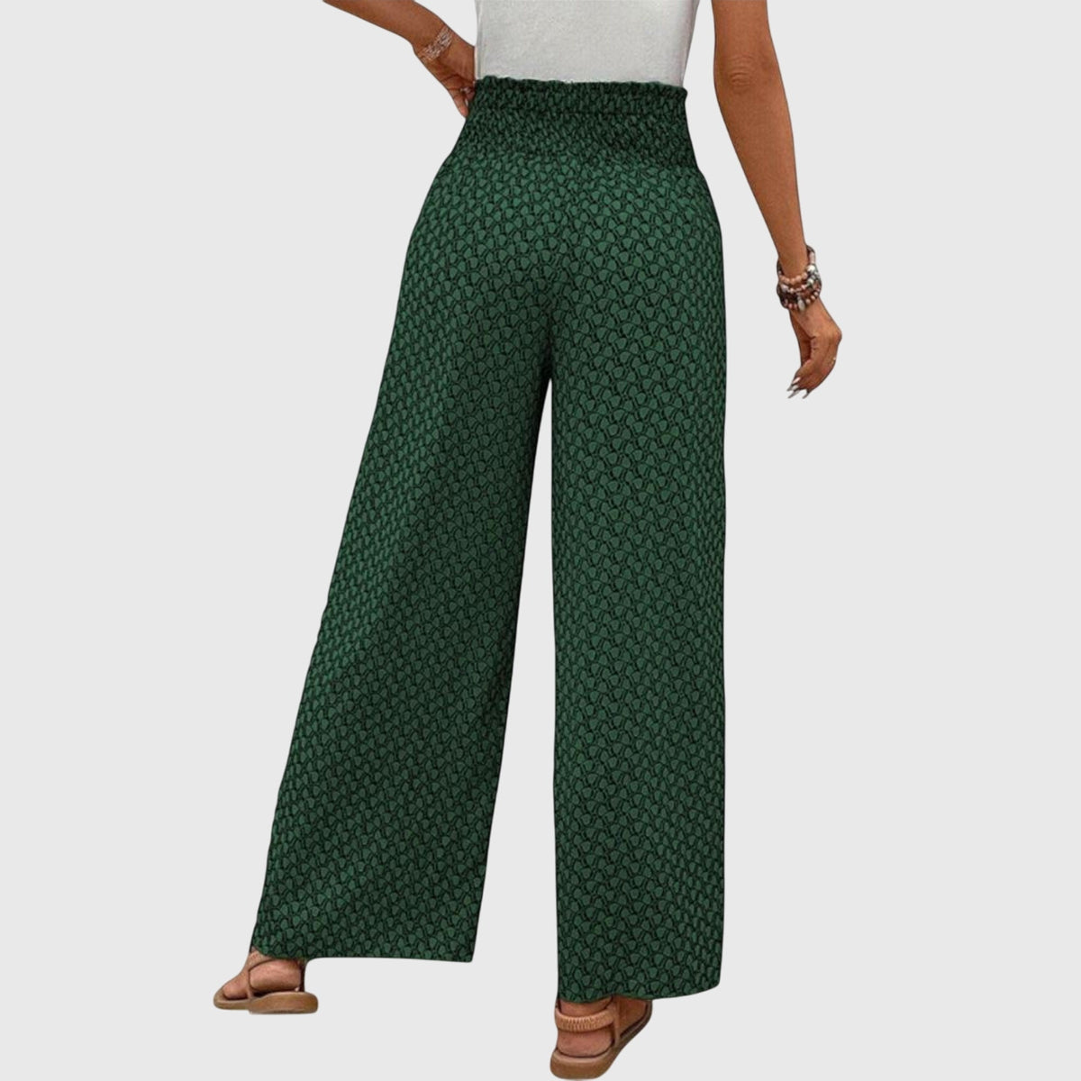 Floral Print High Waist Wide Leg Palazzo Pants