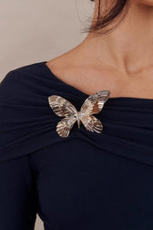 Slim Fit Pin Detail Long Sleeve Top