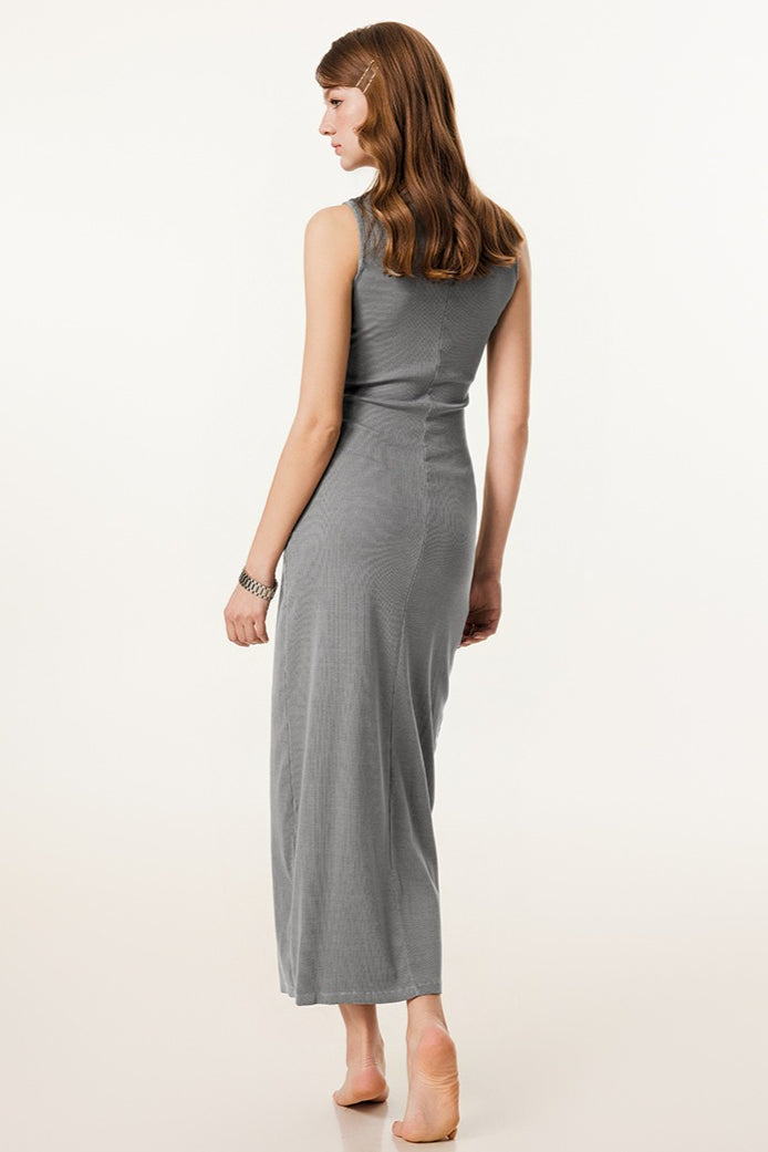 Slim Fitted Knit Tank Sweater Dress