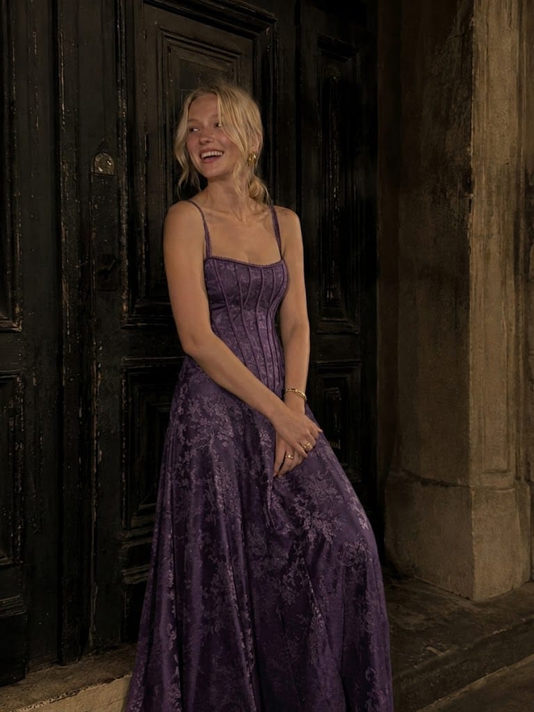 Spaghetti Strap Chiffon Floral Formal Dress