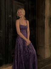 Spaghetti Strap Chiffon Floral Formal Dress