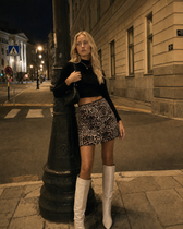 Leopard Printed Vintage Wrap Skirt