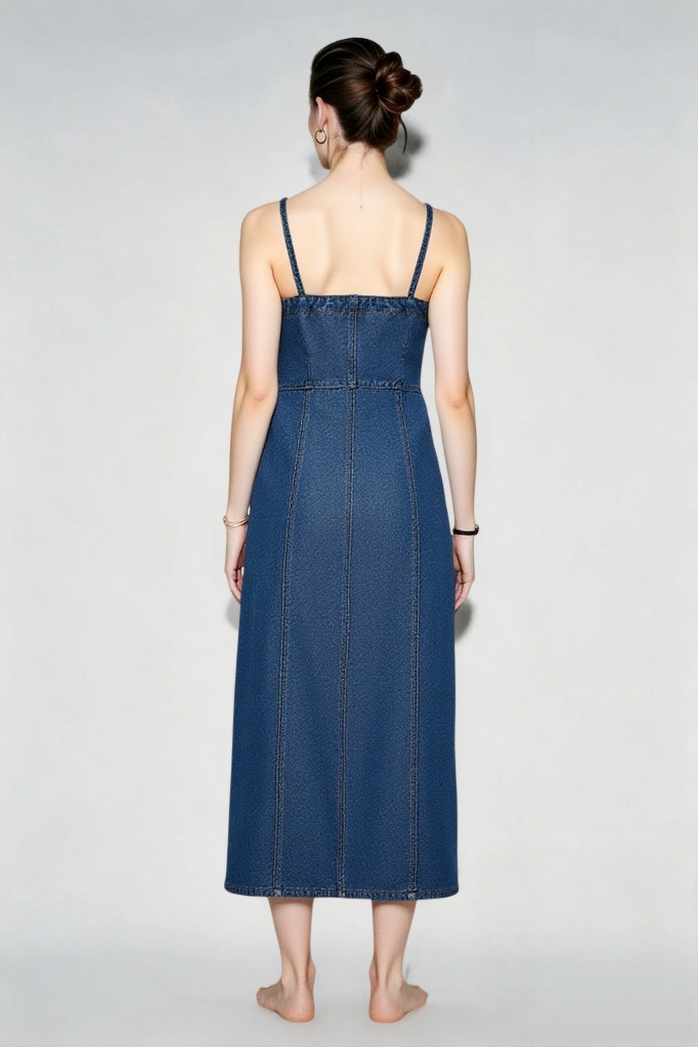 Sleeveless Washed Denim Dress