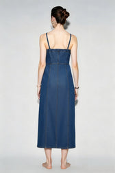 Sleeveless Washed Denim Dress