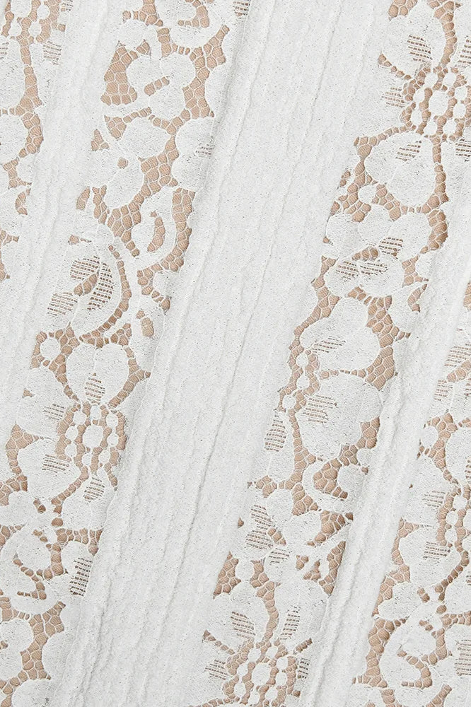 Off-Shoulder Lace Bodycon Boho Dress