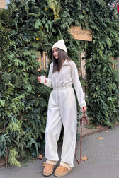 Half Zip Romper Lounge Activewear Set
