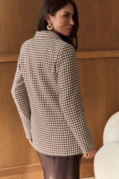 Tweed Houndstooth Blazer