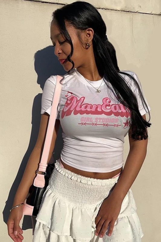 Trendy Graphic Crop Tee T-Shirt