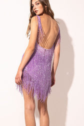 Halter-Neck Sequin Dress