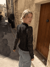 Lace Hollow See-Through Cardigan