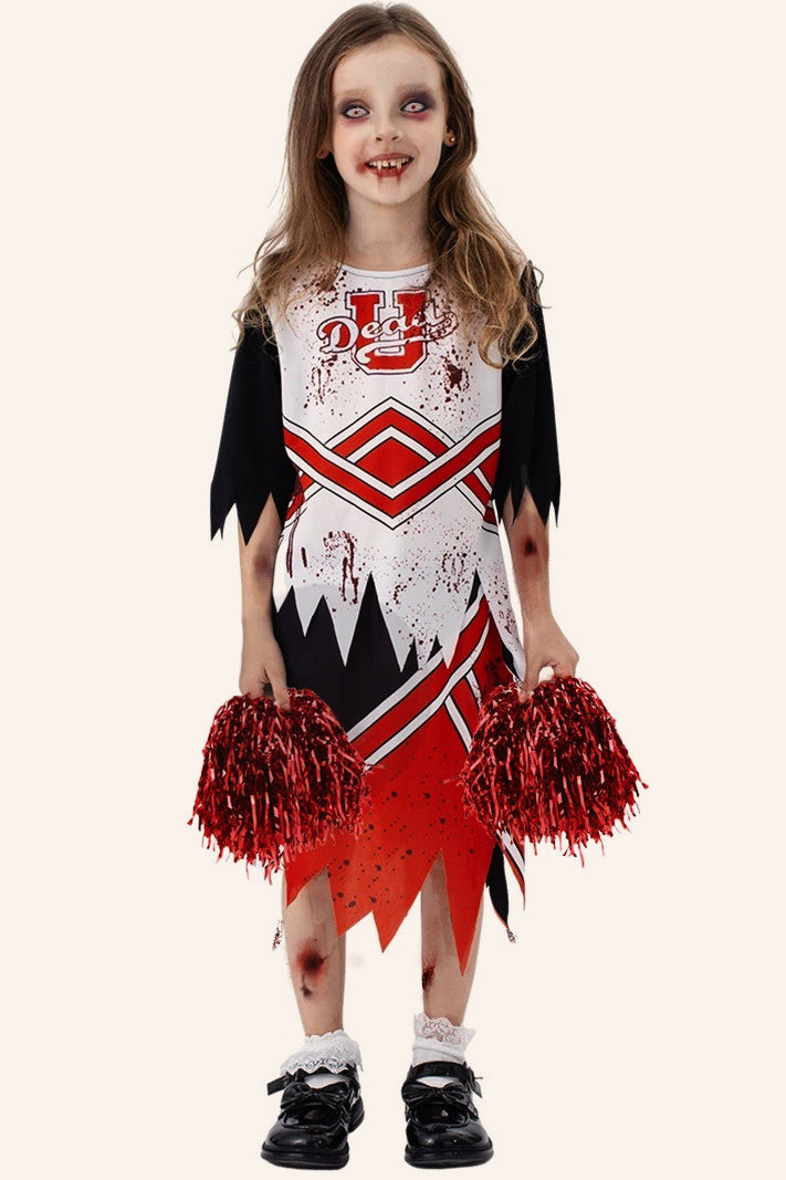 Scary Cheerleader Kid Halloween Costume