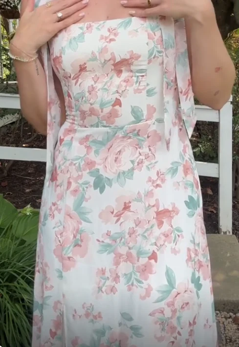 Beautiful Chiffon Print A Line Prom Dress Formal Party Evening Dress  cc1386