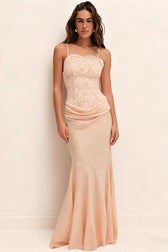 Lace Satin Dress