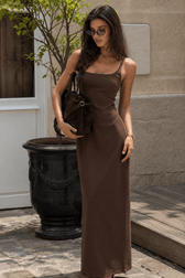 Sleeveless Waist Cinch Bodycon Slip Dress