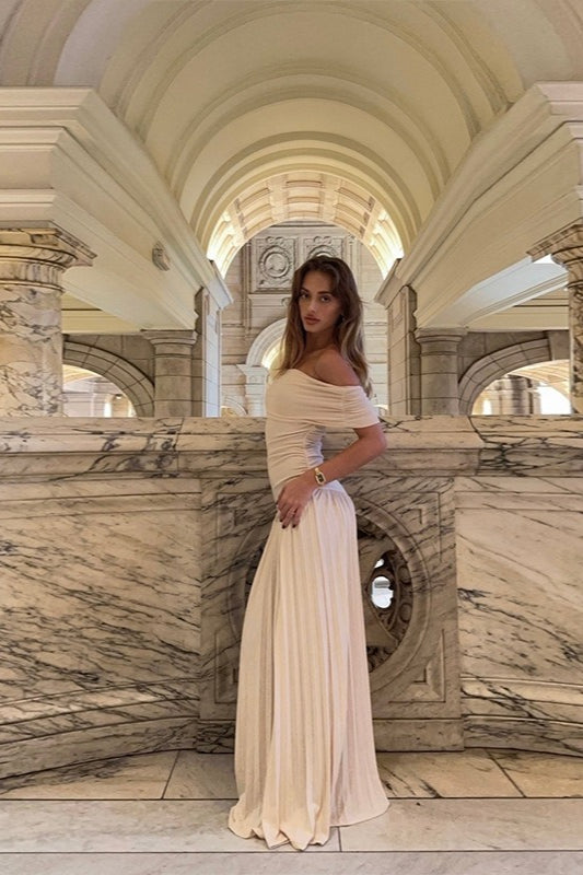 Off-the-Shoulder Ruched Dress