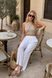 Minimalist Halter Linen Halter Top