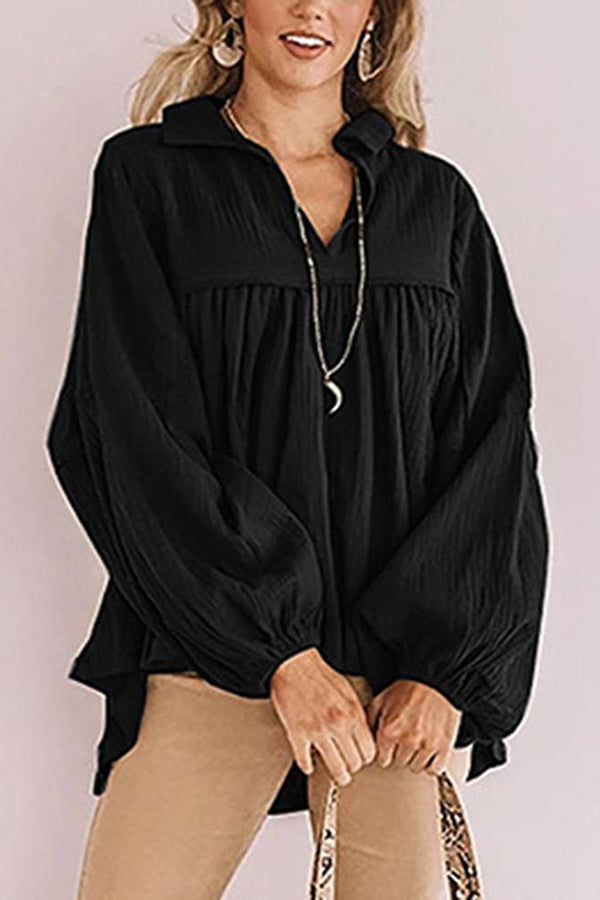 Best Kept Secret Collared Babydoll Top