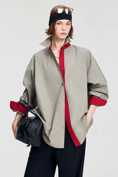 Plaid Cotton Collared Long Sleeve Top