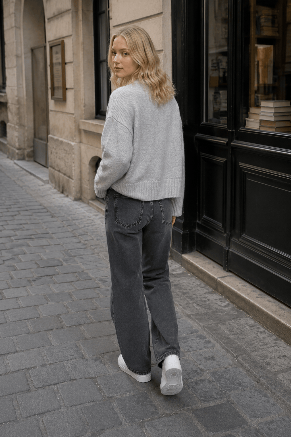 Pleated Knit O Neck Zipper Cardigan