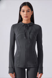 Drawstring Fitted Performance Hoodie