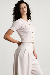 Single-Breasted Knitted Office Cardigan
