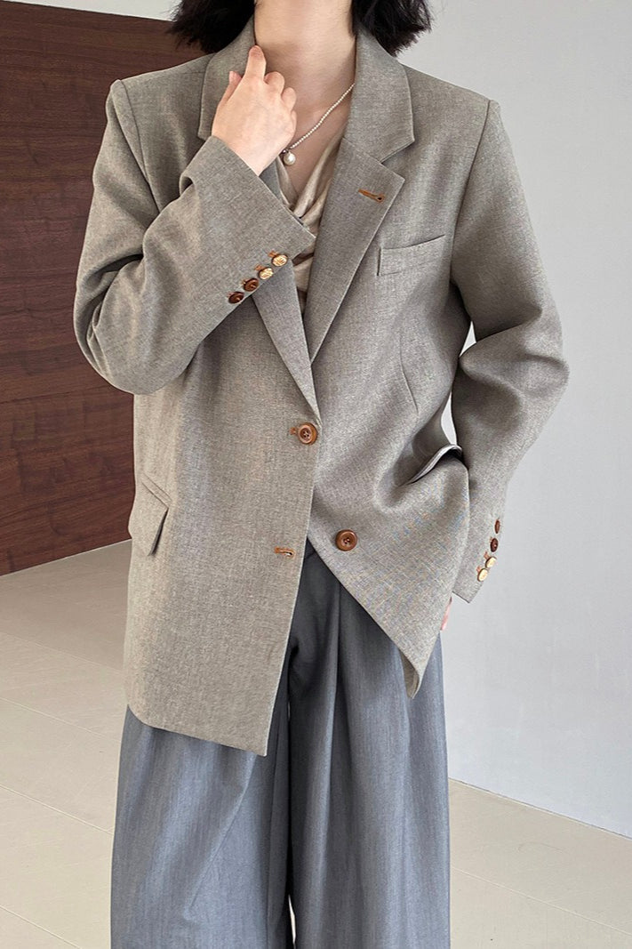 Elevated Casual Peak Lapel Blazer