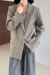 Elevated Casual Peak Lapel Blazer