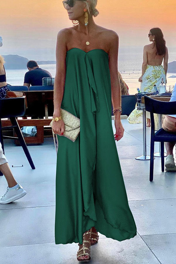 Norma Premium Morning Grace Off Shoulder Satin Bouquet Party Maxi Dress Statement Occasion Edit