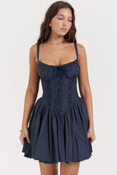 Allure Lace Trim Solid Slip Dress 12