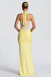 Mesh Panel Sash Maxi Dress 4