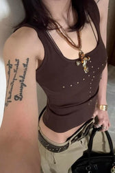 Maillard Style Sleeveless Tank Top