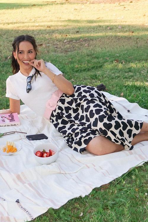 Full Of Love A-Line Knit Midi Skirt