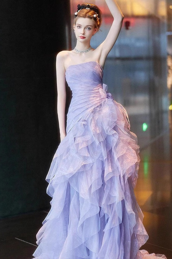 Strapless Tulle Ball Gown Prom Dress